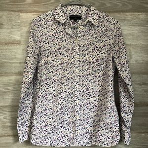 Floral Banana Republic Button Up Blouse